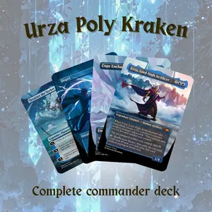 Urza, Lord High Artificer MTG Commander EDH Custom Art Proxy Deck – 100 Cards + Tokens, Turbo Lock Gift