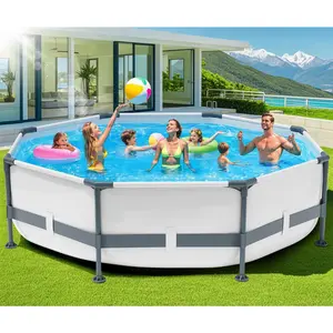 Above Ground Pool,10ft x 30in Frame Deep Swimming Pool, Round Family Pool, Large Above Ground Pool Easy Set,1200 Gallon Circle Pool, Outdoor Backyard Pool for Kids,Adults