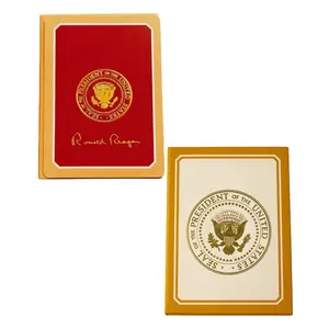President Ronald Reagan Signature Seal Presidential Red Playing Cards Box