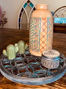 Hand Painted Aztec Vase {bold} Hand Painted Aztec Vase {bold}