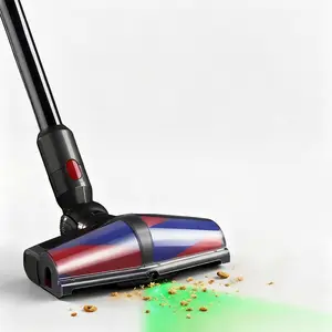 LED Green Light Soft Roller Head Replacement Parts Compatible with Dyson V7 V8 V10 V11 V15 Cordless Vacuum Cleaner SV10 SV11 SV12 SV14, Anti-Tangle High Torque Tool for Removal Pet Hair and Long Hair