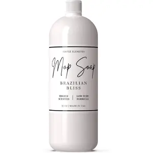Mop Soap Highly Scented Fragrance, Long Lasting Luxury Floor Cleaner for Hardwood, Tile, Laminate & Stone, Low Suds No Residue Formula, All Mop Types, Made in USA, 32oz Brazilian Bliss Fragrance