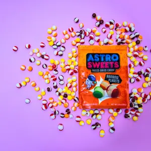 Freeze Dried Rainbow Planets by Astro Sweets Crunchy, Fruity Rainbow Candy