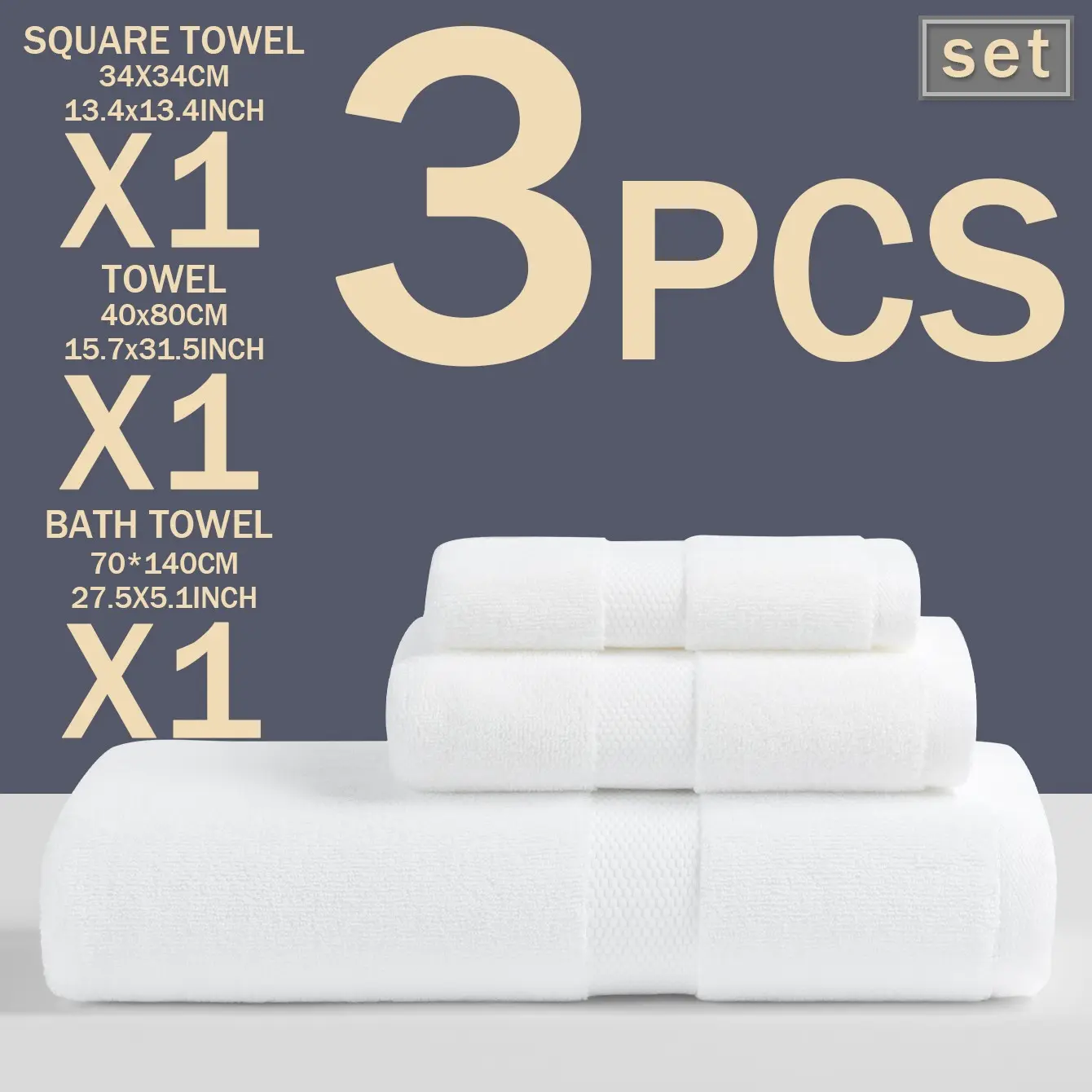 Luxury Satin Jacquard Bath Towel Set, Soft and Absorbent, 40x80cm Hand Towels, Ideal for Home, Travel, Sauna, Spa