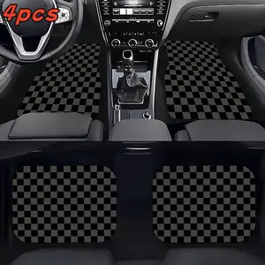 4pcs Car Carpet Mats Polyester Fiber Material Suv Compatible All-Year Protection Modern Automotive Accessories Car Accessory Foot Pads Car Floor Mats
