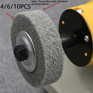 4-10 -3 inch heavy fiber abrasive stainless steel polishing wheel with nylon abrasive, suitable for metal, wood, plastic and ceramics.