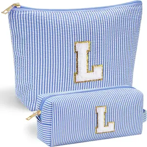 Birthday Gifts for Teens Girls - Travel Makeup Bag | Personalized Gifts - Cute Travel | Initial Makeup Bag | Birthday Gifts for Women | Christmas Gifts for Teens Girls | Gifts for Girls L