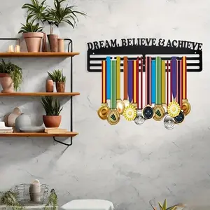 Envelope Design Metal Medal Display Stand with Hook, Creative Sports Award Holder for Trophy Storage and Decor, Racks, Decoration, Award Organizer