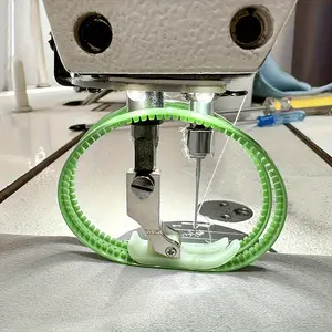 3pcs Green Double Roller Presser Foot NT Sewing Machine Accessory for Artificial Leather & Fabric Coating Processing