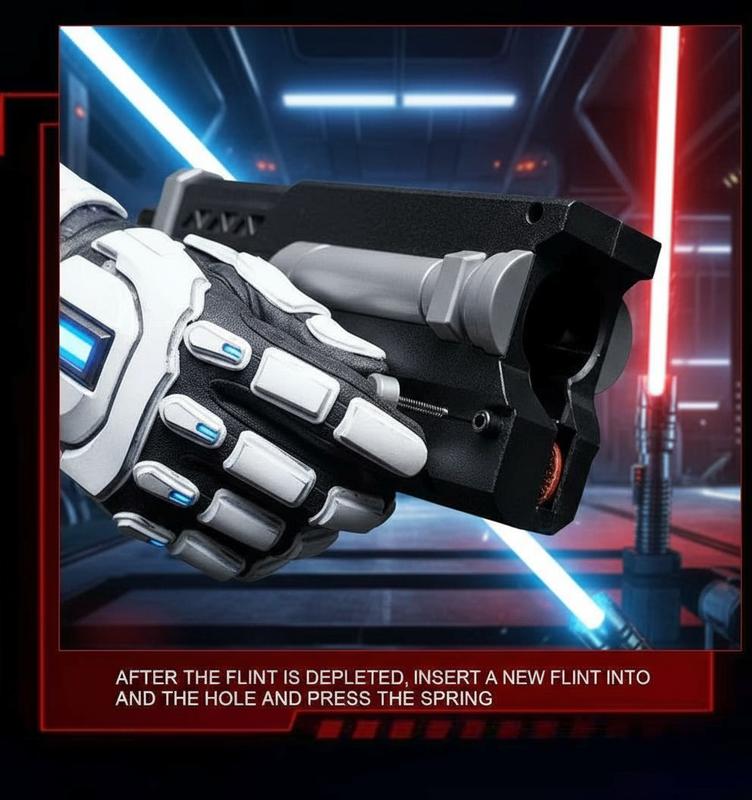 In Stock Spark Edition DKD 31.5" Cyberpunk SparkBlade Lightsaber Toy with Sound & Fog, Eight-Color Streaming Light Effect, Type-C Rechargeable for Rave, Cosplay & Display