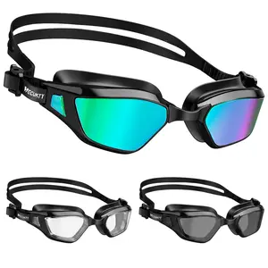 【Vecukty】Adjustable Anti Fog Black Swimming Goggles, Professional Swim Gear for Men & Women