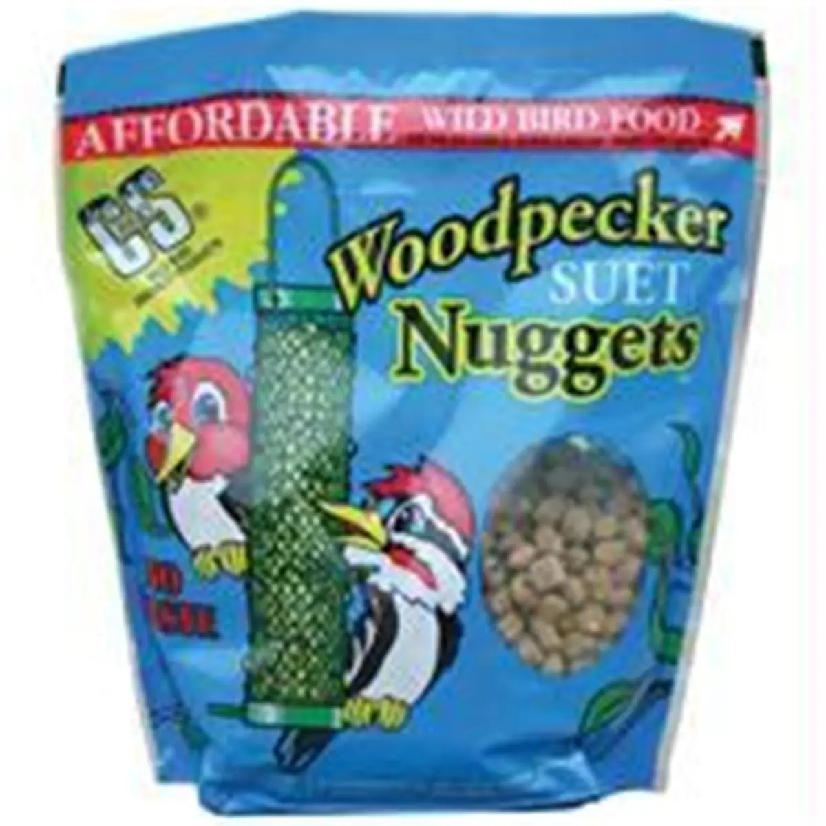 212 MAIN High-Oil Content Woodpecker Suet Nuggets - Insect & Fruit Infused, High Energy Suet Base, No Waste Wild Bird Feed, 27 oz Resealable Bag - CS06109