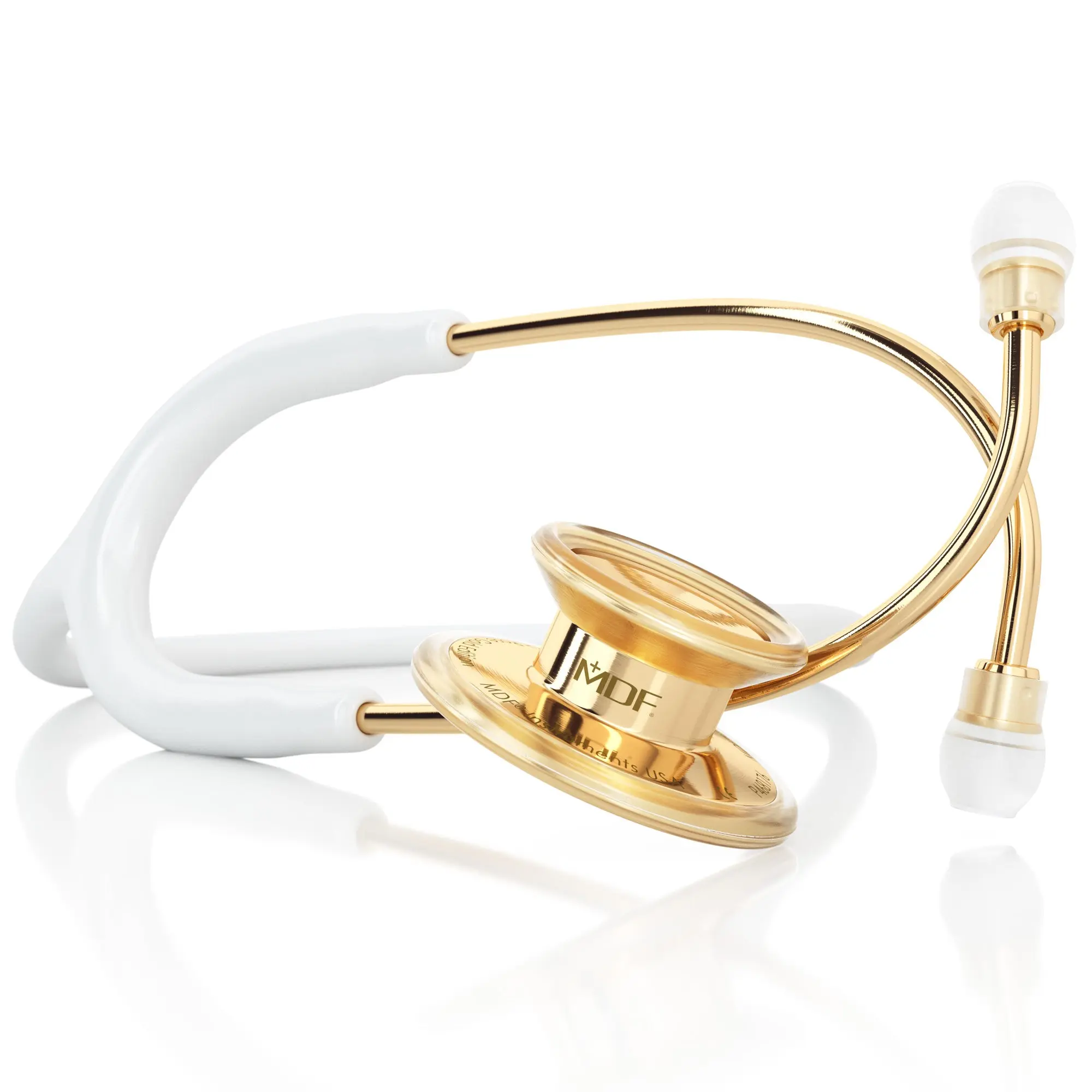MD One® Adult Stethoscope - White/Gold