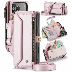 Wallet Phone Case Support Wireless Charging With Blocking Card Holder, Flip Folio Book Faux Leather Protective Phone Cover For iPhone Air/17/16e/16/11/12/13/14/15 Pro Max/15 Plus/13 Mini/7/8 Plus/SE 2022/SE 2020