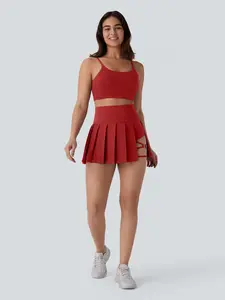 Women's High-Waisted Pleated Skirt with Drawstring, Versatile Party Wear, Perfect for Bars and Vacations, 2026 Fashion Trend