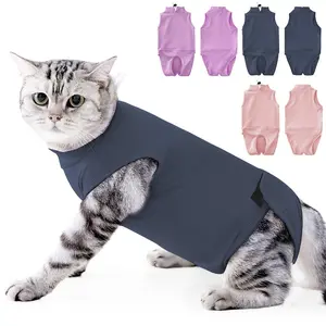Adjustable cat sterilization suit with horizontal buckle, breathable and high elasticity, anti licking wound, isolated from external contact. Postoperative suit, skin friendly and non irritating, anti stripping pet rehabilitation suit