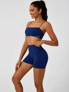 Tayoea Seamless Sports Bra and High Waist Shorts Set, Sporty High Stretch, Breathable and Quick-Dry Yoga, Perfect for Fitness and Running