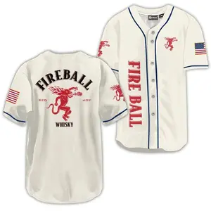 Fireball USA Flag Baseball Jersey Jersey Shirt, Trending Jerseys, Cosplay Jersey, Jersey, Jerseys Top, Gift For Him, Gift For Her, Jerseys Lover.