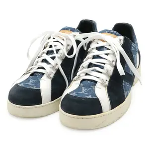 Pre-owned Louis Vuitton Denim Small Leather Goods Monogram Sneakers