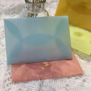 Solid Color Envelope, 10pcs/pack Semi Transparent Wedding Envelope, Envelope for Holiday Celebrations, Wedding Invitations
