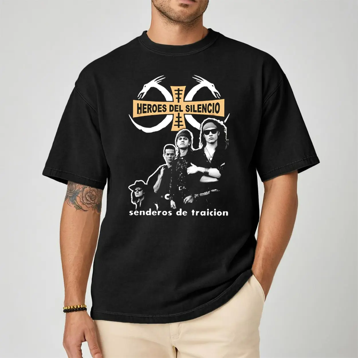 t shirt heroes del silencio - TikTok Shop