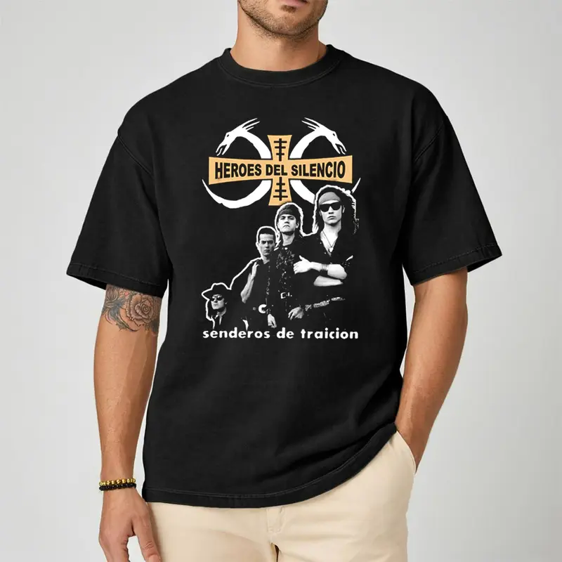 t shirt heroes del silencio - TikTok Shop