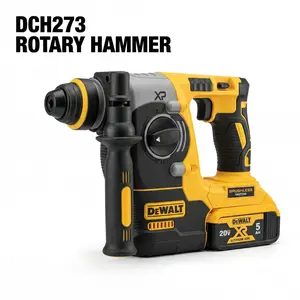 DEWALT DCH273 20V XR Cordless SDS Plus Rotary Hammer with 3-Mode Selector and Brushless Motor for Heavy Duty Concrete Reinforcement, Rebar Installation, and Masonry Work Compatible with D25303DH Dust Extraction System