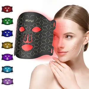 MLriyl red light therapy mask,7-color LED photorejuvenation beauty instrument, portable electric facial skin care tool, gift Comfort