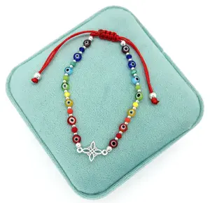 Pulsera de Nudo de Bruja con Ojos Turcos