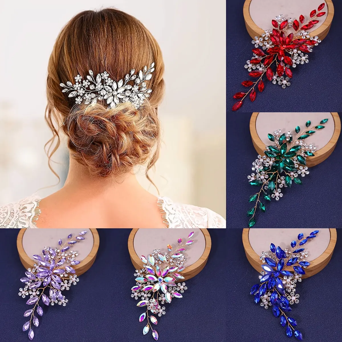 Elegant Handmade Floral Headband with Crystal and Pearl Accents, Fairy Bridal Wedding Hair Vine, Accessories for Women, Synthetic, Women's Bridal, Floral Hair Crown, Crystal Pearls, Tiara Crown, Ceremony, Bejeweled Headpieces, Crystal Accents