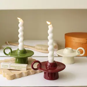 Ceramic Ufo Candlestick Holder, Vintage Style Aromatherapy Candle Base, Retro Tabletop Decoration, Christmas Party Ornament, Dining Room Accent, Vintage Candle Stand