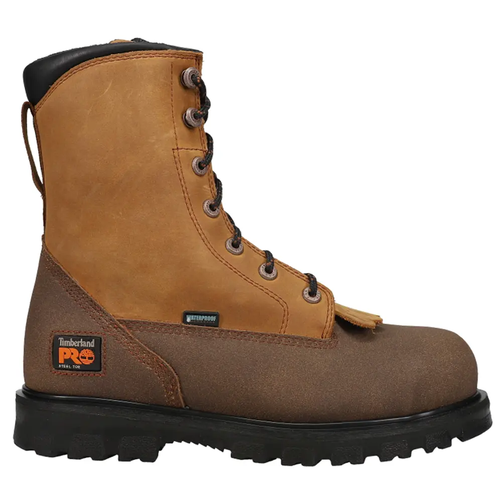 Timberland Pro Mens Lace Rigger 8” Waterproof Steel Toe Work/Duty - Brown Timberland Pro Mens Lace Rigger 8” Waterproof Steel Toe Work/Duty - Brown
