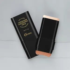 Double-Ended Concealer Foundation Stick, 2-In-1 Full Coverage Contour, Long-Lasting Oil-Control Matte Cream Finish, Perfect for All-Day Wear