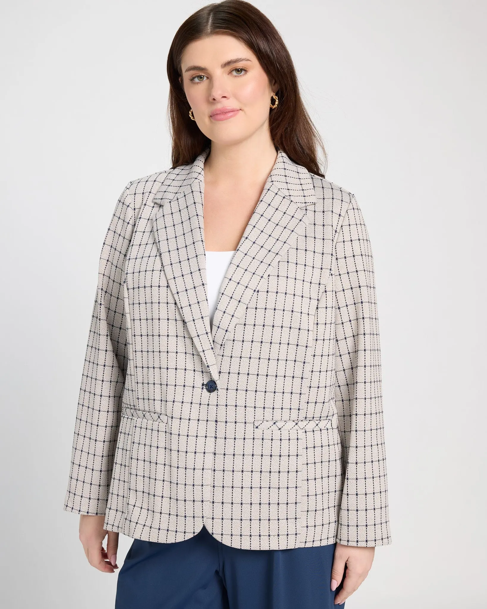 Plus Size Fitted Blazer
