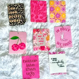 Cute Preppy Pink Car Air Freshener - Perfect for Any Car