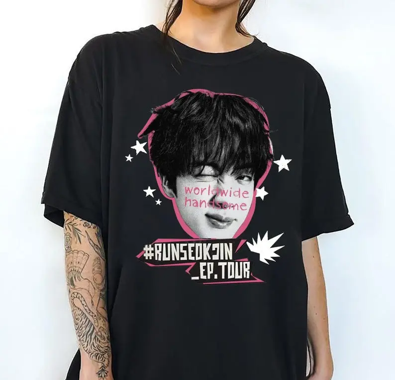 Run #Seokjin Ep Tour 2025 T-Shirt, #Jin Tour 2025 T-shirt, Jin