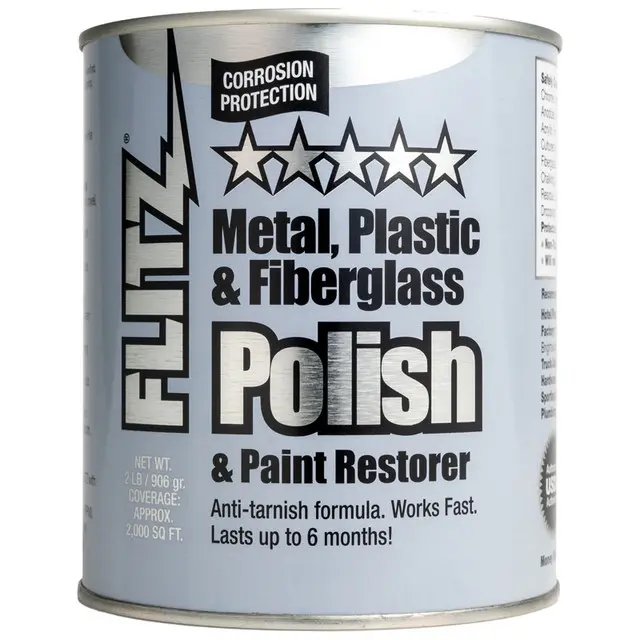 Flitz Paste Metal Polish also for Fiberglass, Plastic & Paint - 2 Pound / 906gr Can
