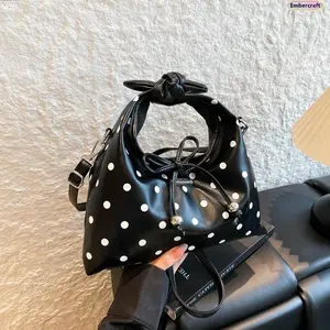 Women's Vintage Polka Dot Mini Bag - Retro Chic Lightweight Shoulder Handbag, Elegant Small Crossbody Purse for Date, Party & Daily Use