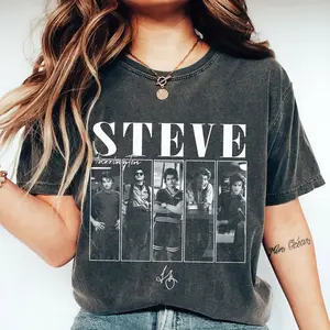 Retro Steve Harrington Season 1- Season 5 T-shirt Stranger Final Season Signature Sweatshirt Hoodie 8VZ