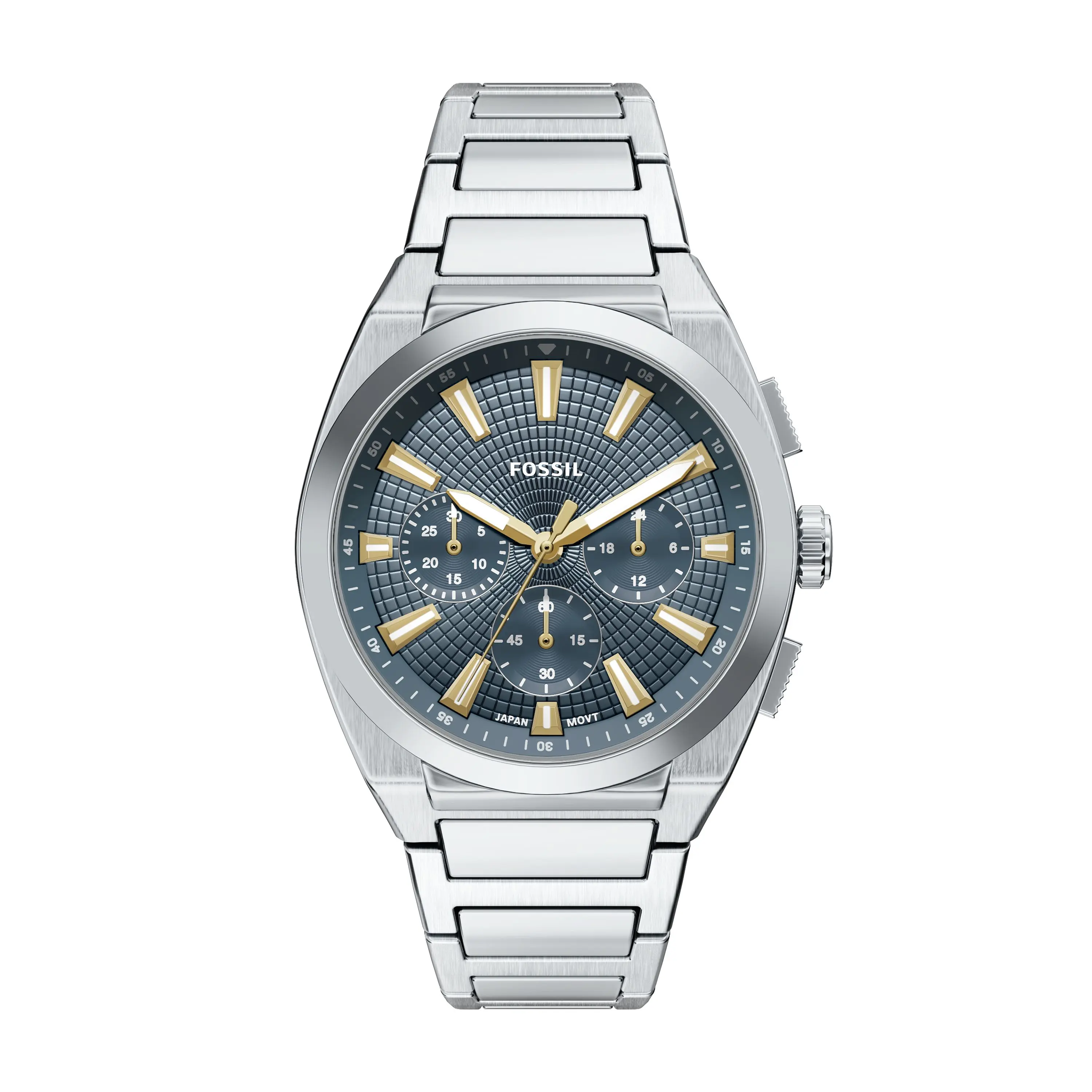 Fossil Men's Everett 44mm Chronograph Stainless Steel Watch