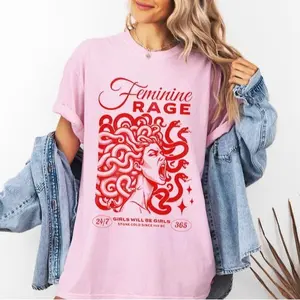 Feminine Rage Medusa Shirt | Greek Mythology Tee, Female Rage Shirt, Powerful Women, Women's Empowerment, Feminist Shirt, Oversized T-shirt