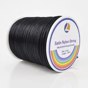 330  Satin Nylon String, 1 mm Silky Smooth Durable Nylon Cord for  Making, Bracelets, Beading, Necklaces, Macrame, Kumihimo, Rattail, and Chinese Knot Craft