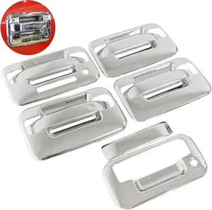 Chrome Exterior Door Handle Cover with Keypad and Tailgate Cover for Ford F-150 2004-2014 Outer Front Rear Left Driver Right Passenger