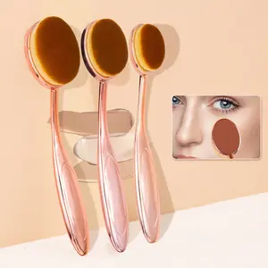 Rose gold toothbrush-style foundation brush, BB cream liquid foundation makeup brush, does not absorb product, beginner's concealer brush, popular online