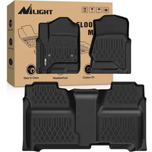 Nilight Floor Mats for Chevy Silverado GMC Sierra 1500 Crew Cab 2014-2018, Chevrolet Silverado Sierra 2500HD 3500HD 2015 2016 2017 2018 2019 All Weather Custom Fit Heavy Duty Floor Liners