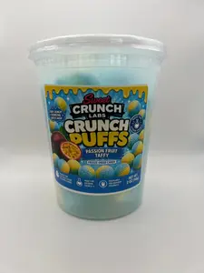 Sweet Crunch Labs Freeze-Dried Crunch Puffs – Passion Fruit Taffy Candy Balls