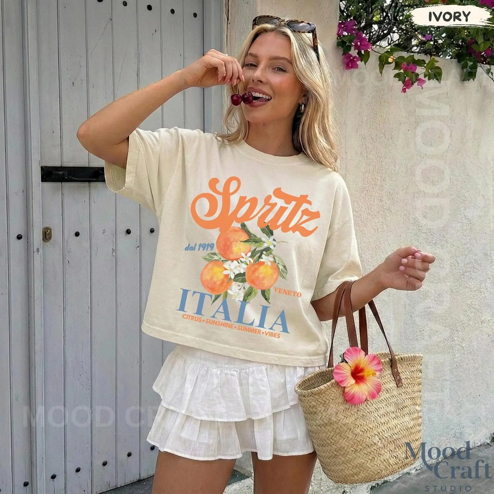 Spritz Italia Cropped Boxy Tee, Comfort Colors Boxy Tee, Spritz Shirt, Cocktail Shirt, Feelin Spritzy Tshirt, Spritz Club Boxy Tee