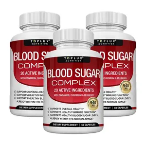 Toplux Blood Sugar Complex 20 Vitamins & Minerals Support Overall Health 60 capsules