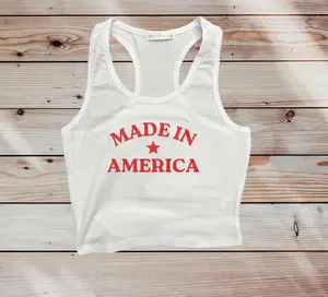 made in america crop tank top