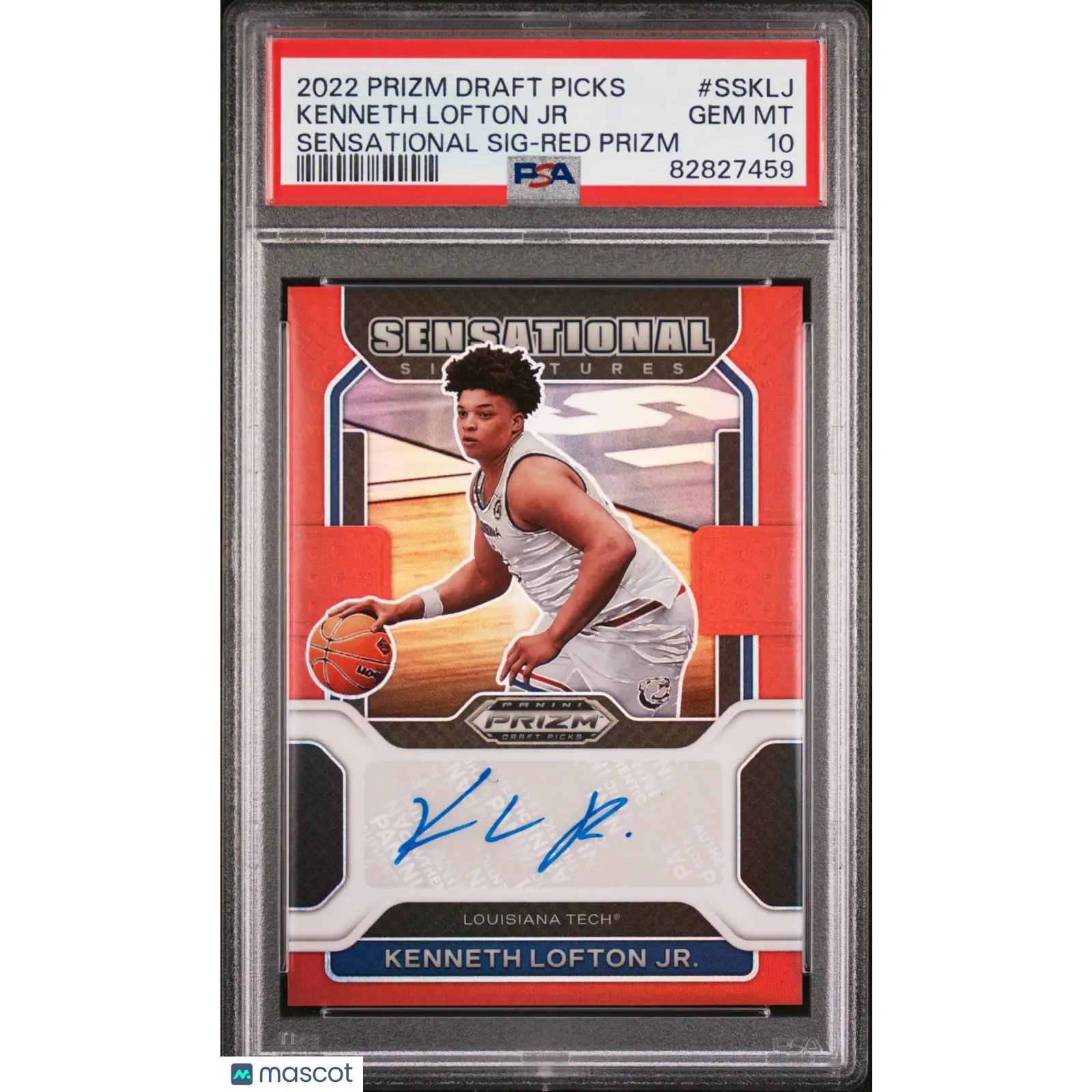 Kenneth Lofton JR PSA 2022 Panini Prizm Draft Picks Sensational Signatures 10